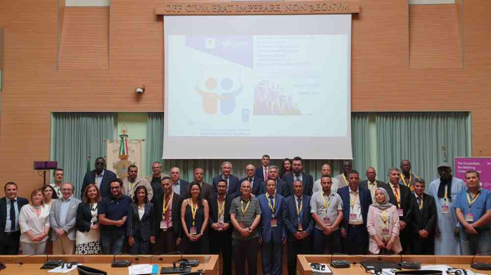 Photo of participants from the city-to-city technical exchange workshop ‘Urban and Territorial Resilience’
