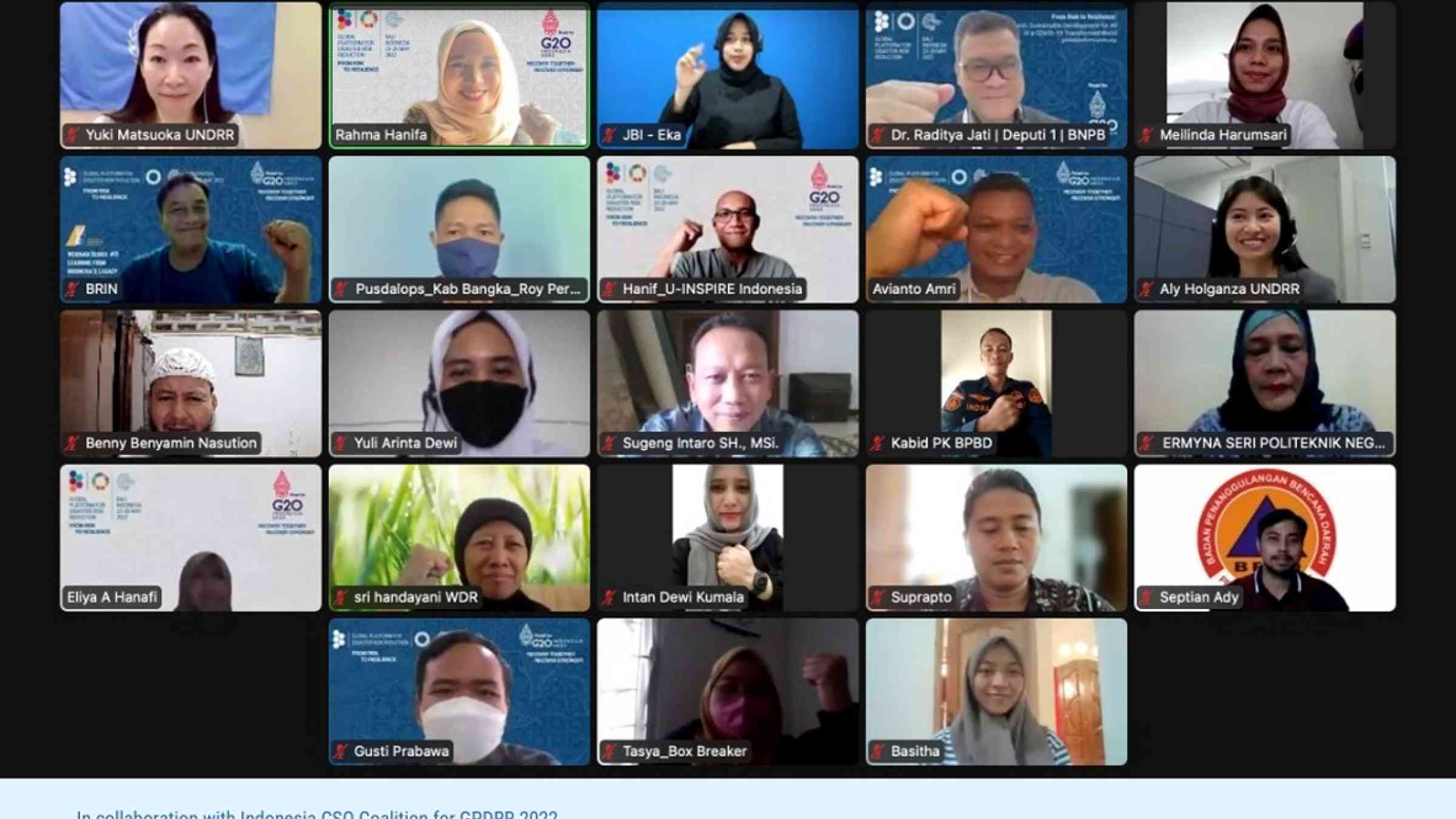 Group photo of the participants of the webinar